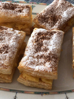 Una foto de Milhojas de crema
