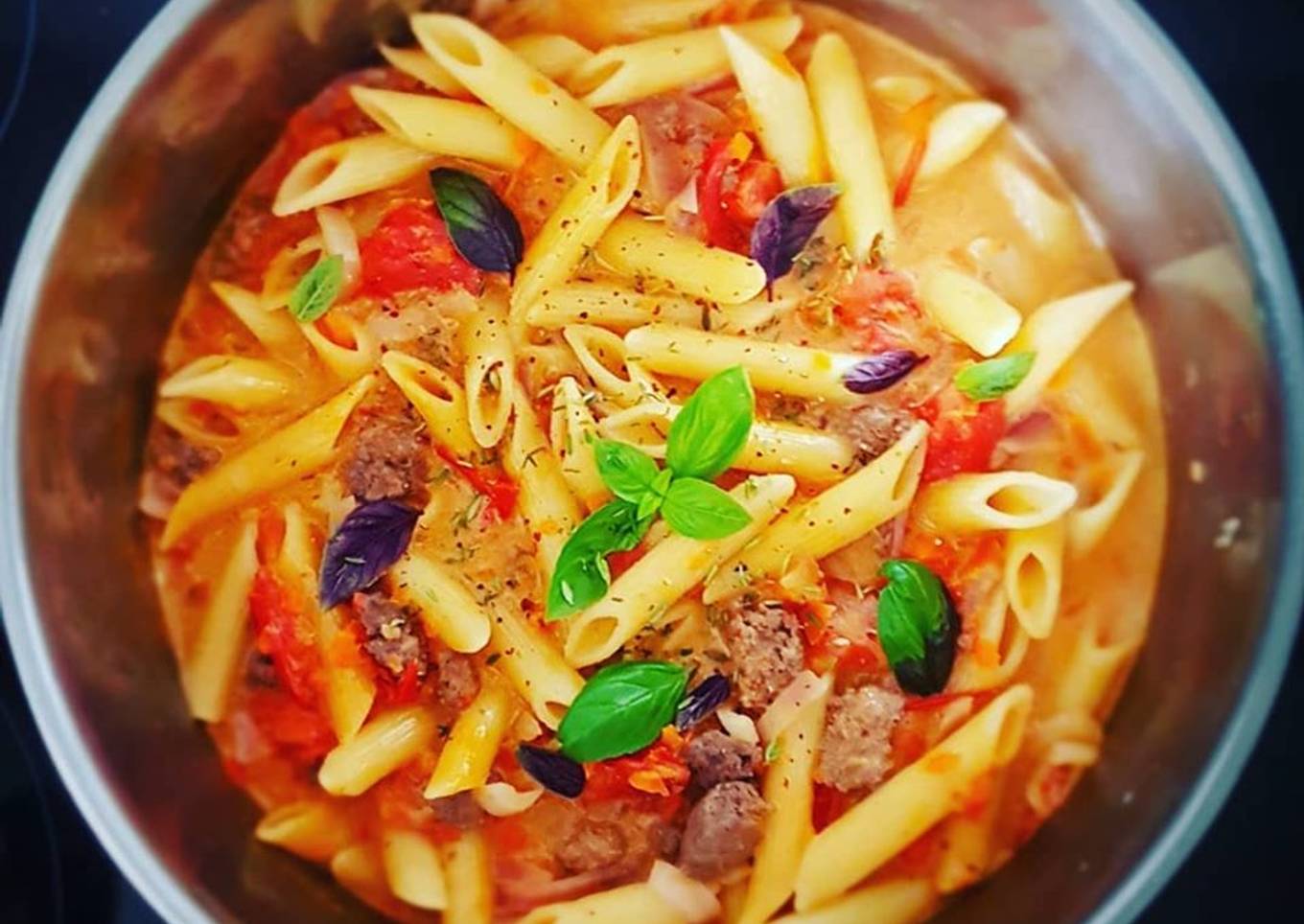 One pot pasta boeuf/tomate..