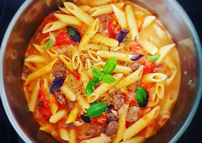 Comment pour Préparer Rapidité One pot pasta boeuf/tomate..