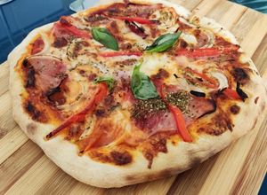 Foto principal de Masa de pizza fácil con prefermento poolish