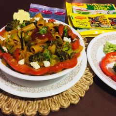 A picture of Spicy veg Maggi magic masala pasta.