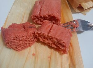Una foto de Tamales de fresa 🍓 paso a paso