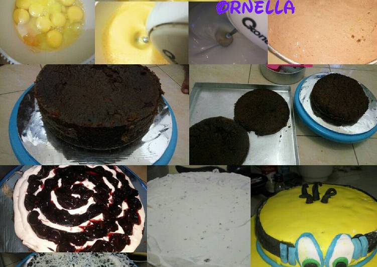 Cake uLtha minion base cake black flores