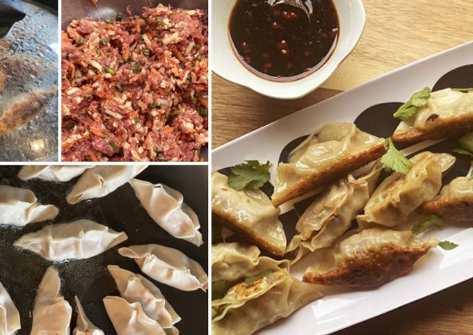 Steps to Prepare Any-night-of-the-week Wagyu Beef Gyoza with Soy Dipping Sauce