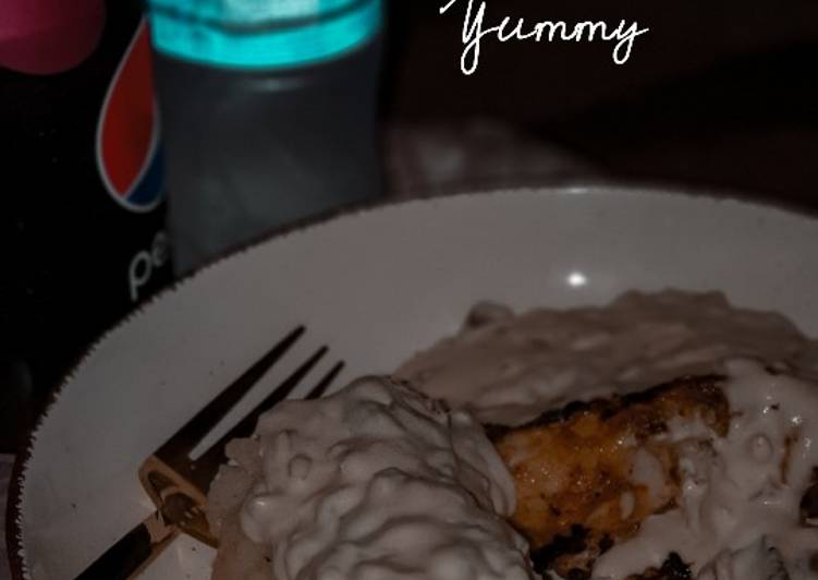 دجاج بكريمة الفطر