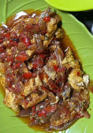 Foto resep Sambal telur dadar ikan teri