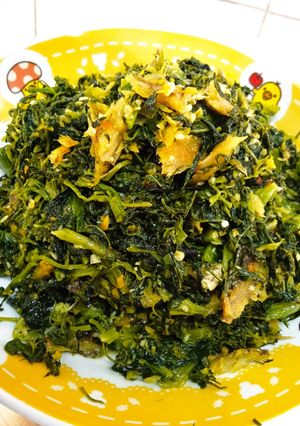 Foto resep Orak arik keningkir ikan asin