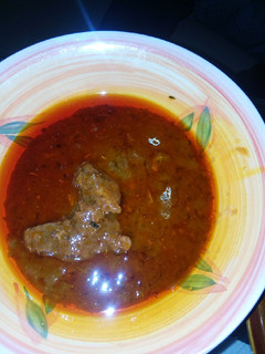A picture of Crayfish beef stew.