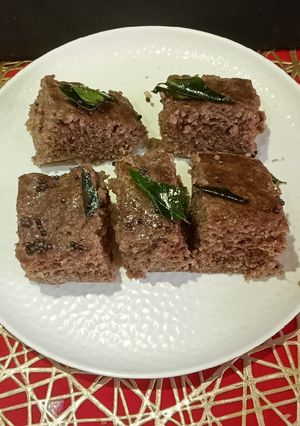 A picture of Finger Millets (Ragi/Nachni) flour Healthy Dhokla.
