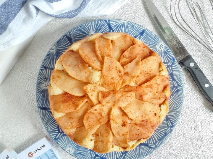 Cara Gampang Menyiapkan Greentea Apple Cake (Teflon), Sempurna