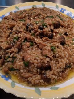 義大利雞肉野蕈燉飯 的食譜成品照片