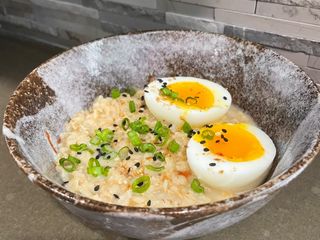 Savory Oatmeal with Miso and Jammy Eggs