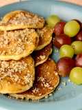 Mini pancakes cu pere și brânză