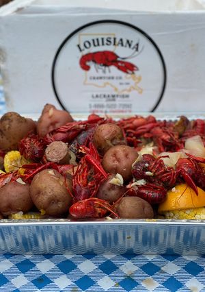 A picture of Chef Mike’s Crawfish Boil.