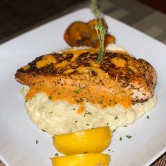 Seared Scampi Salmon A picture of Seared Scampi Salmon.