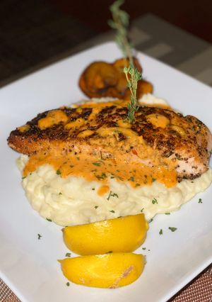 A picture of Seared Scampi Salmon.
