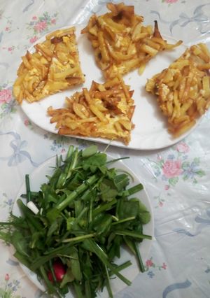 عکسی از دستور کوکو سیب زمینی سرخ کرده 😋😋😋😋😋😋😋👌