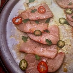 A picture of Mahi-Mahi Crudo.
