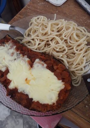 Una foto de Milanesa de berenjena a la napolitana | Fácil, rico y rápido
