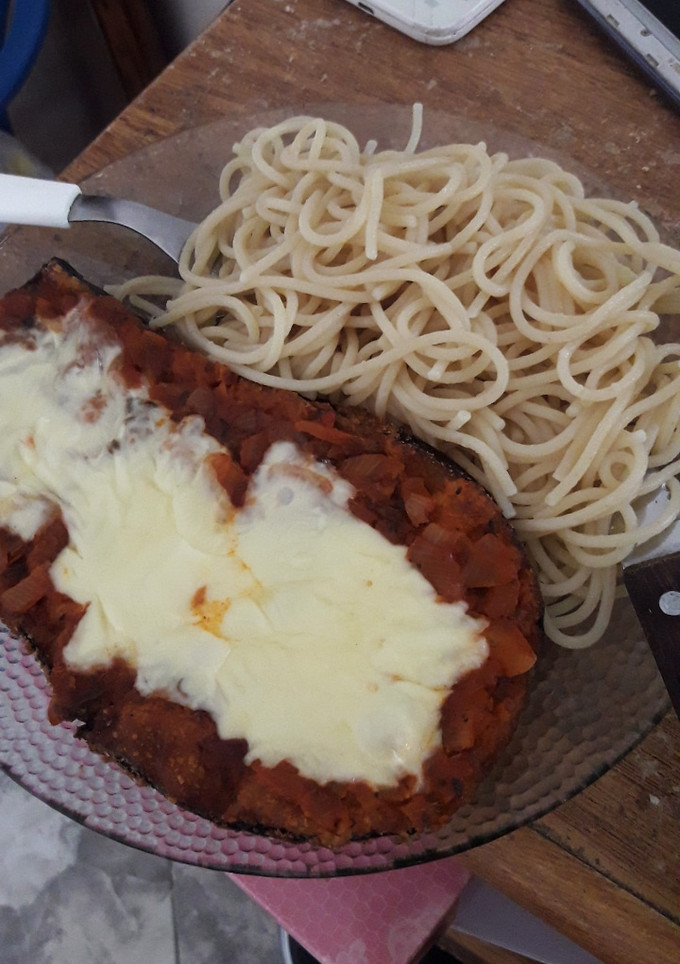 Una foto de Milanesa de berenjena a la napolitana | Fácil, rico y rápido