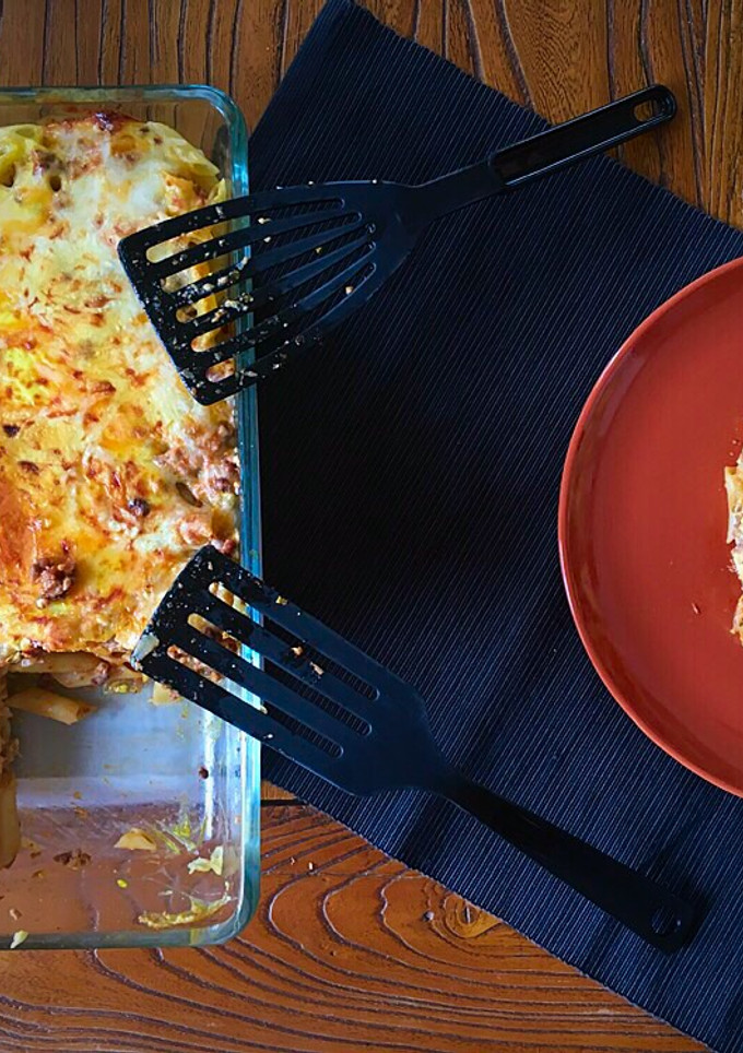 Una foto de Pastitzio (o Pastitsio) Pastel griego de macarrones