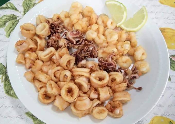Frittura di calamaretti e gamberetti