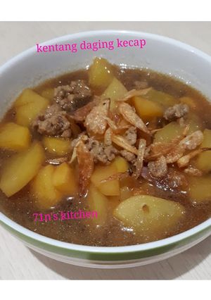 Foto resep Kentang tumis daging kecap