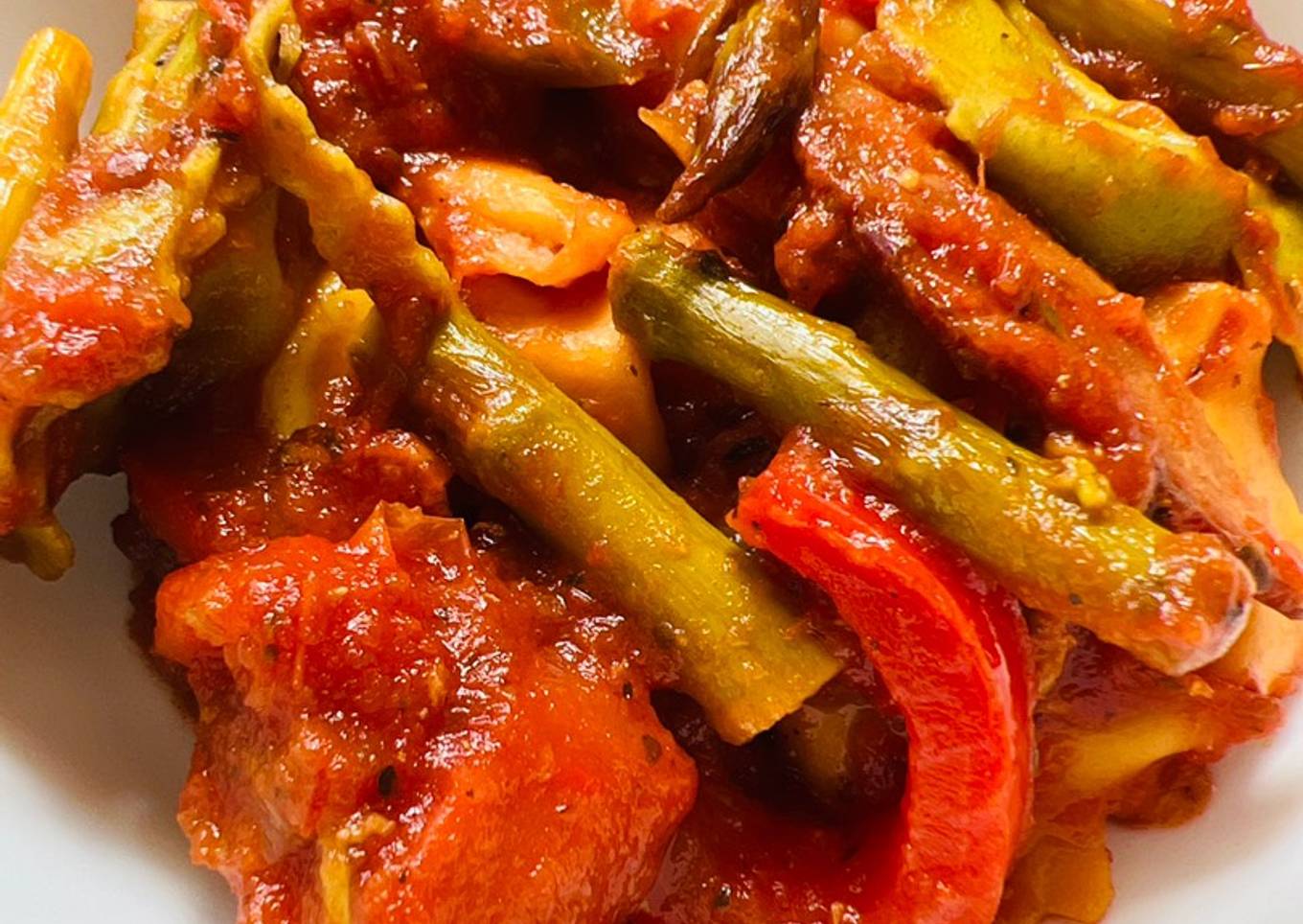 Bacon with Tortellini and Asparagus