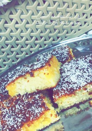 صورة لوصفة كيكة السميد