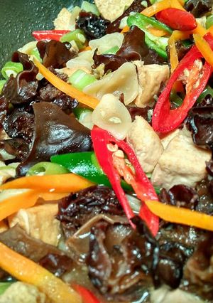 Foto resep Oseng campur jamur kancing saus tiram