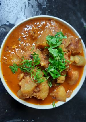 ওলকপির নিরামিষ ডালনা (olkopir niramish dalna recipe in Bengali) রেসিপির প্রধান ছবি