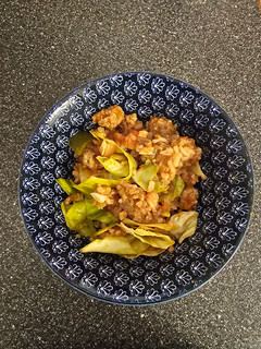 A picture of Cabbage N Sausage Dinner.