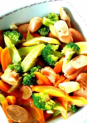 Foto resep Sosis cah brokoli saus tiram
