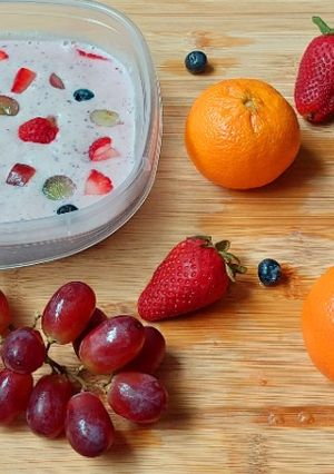 ब्लूबेरी ग्रेप मिक्स्ड फ्रूट आइस्क्रीम (Blueberry Grape Mixed Fruit Ice Cream Recipe In Marathi) रेसिपी चे मुख्य फोटो 