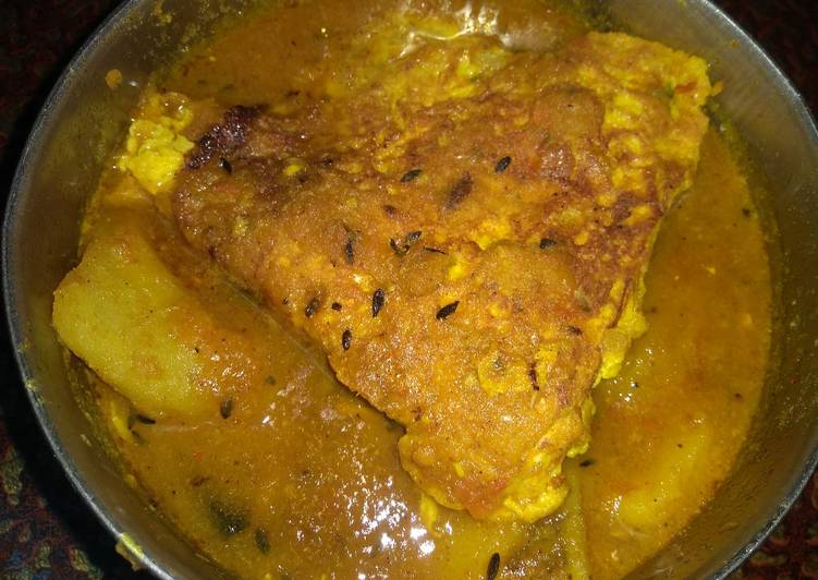 Omelette curry