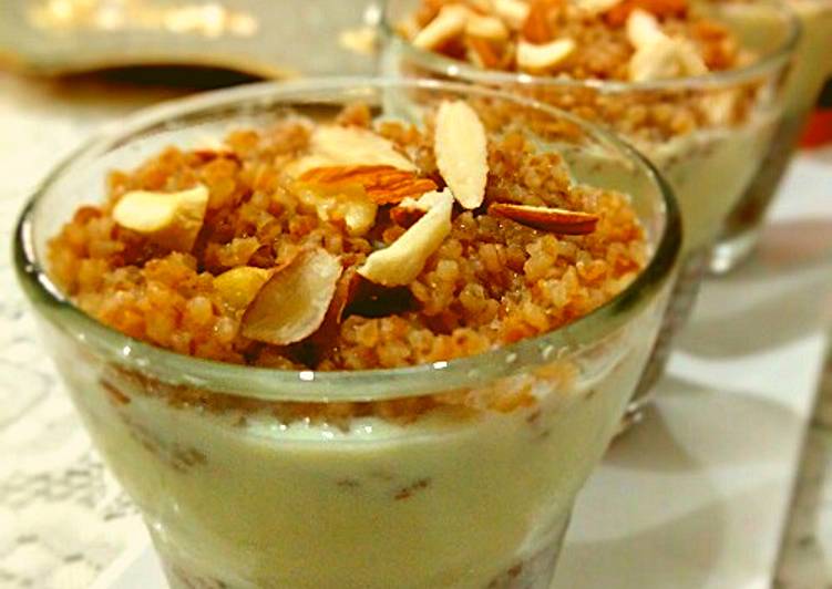 Recipe of Perfect Healthy fada ni lapsi | Broken Wheat dessert