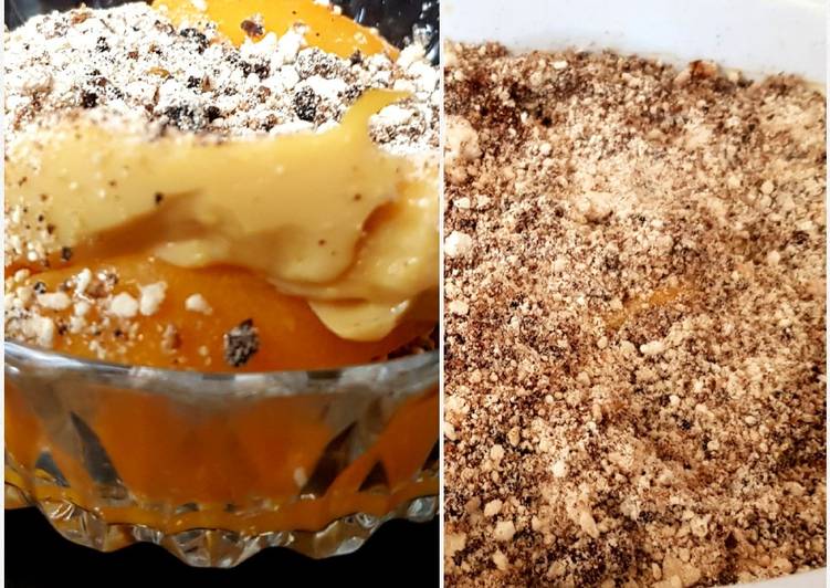 My Peach & Custard Crumble. 🤗 My Peach & Custard Crumble. 🤗