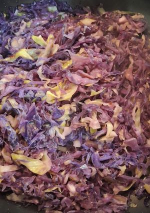 Foto di Cavolo Cappuccio Rosso e Bianco in Padella