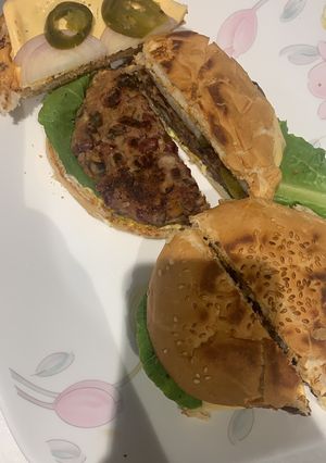 A picture of Mushroom and Bean Burger.