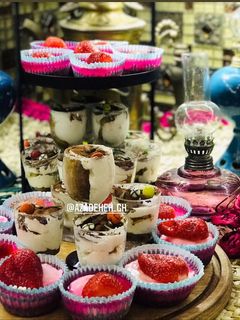 عکسی از دستور چیزکیک تک نفره انار