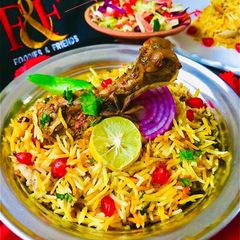 A picture of Chicken biryani.