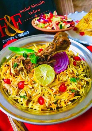 A picture of Chicken biryani.