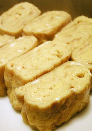 A picture of Golden Japanese Rolled Omelet (Tamagoyaki) from the Egg Shop.