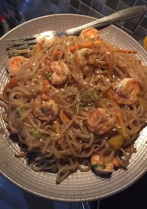 Foto resep Japchae shirataki shrimp