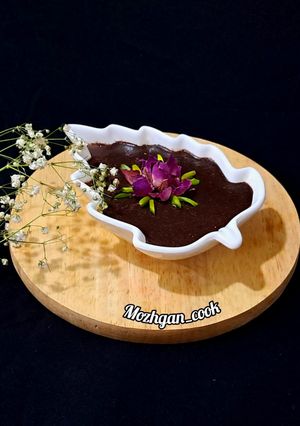 عکسی از دستور دسر شکلاتی سالم و رژیمی 1 😋😍 دسر پروتئینی با تخم مرغ پخته
