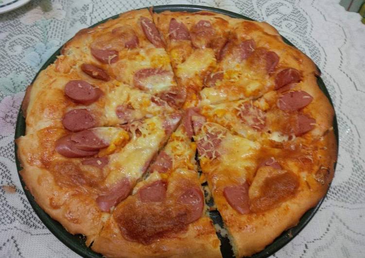 Resep Pizza sosis  jagung manis oleh Mulyani Trisno Cookpad