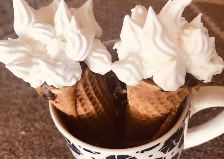 Steps to Prepare Any-night-of-the-week Coffee cone cake