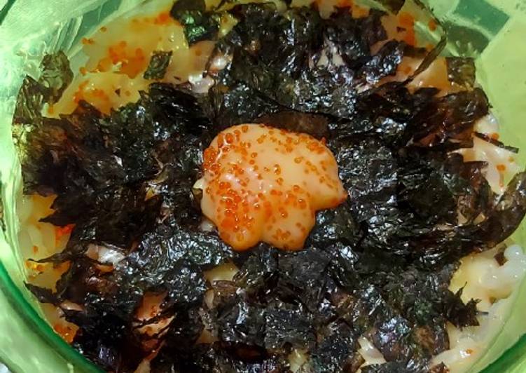 Shirataki rice tobiko mentai