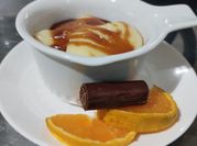 Una foto de crema catalana