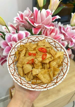 Hình của món Tàu Hũ Ky Xào Sả Ớt Chay 🌱.